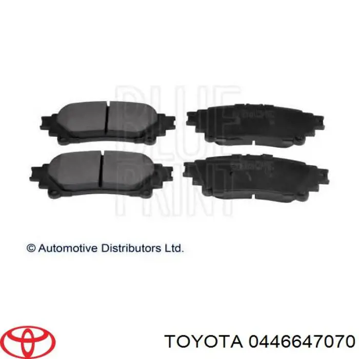 0446647070 Toyota pastillas de freno traseras