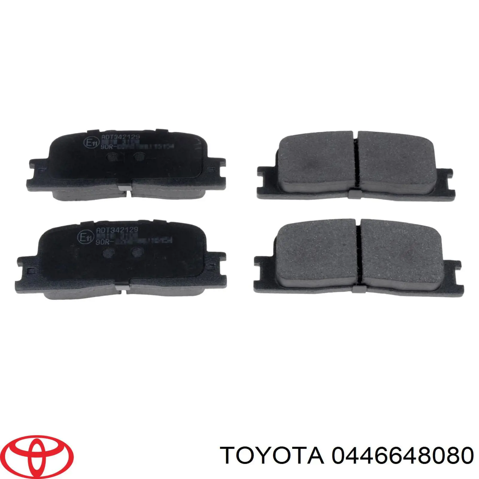 0446648080 Toyota pastillas de freno traseras