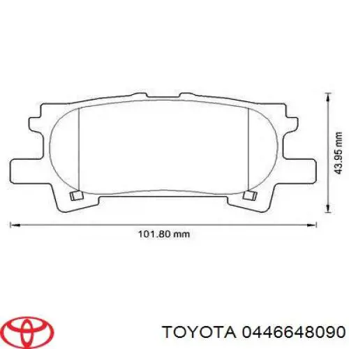 Pastillas traseras de freno Toyota 0446648090 precio, desde 22,35 EUR