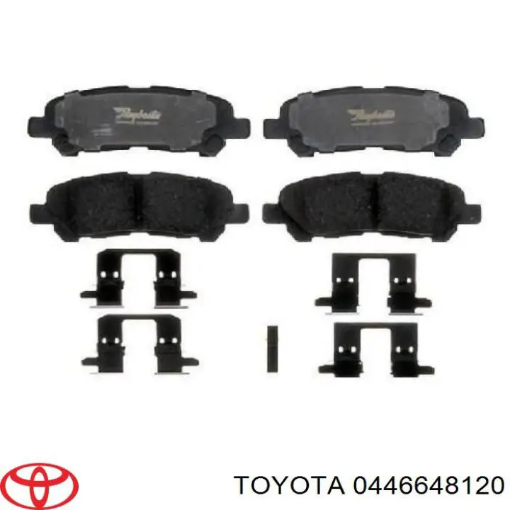 0446648120 Toyota pastillas de freno traseras