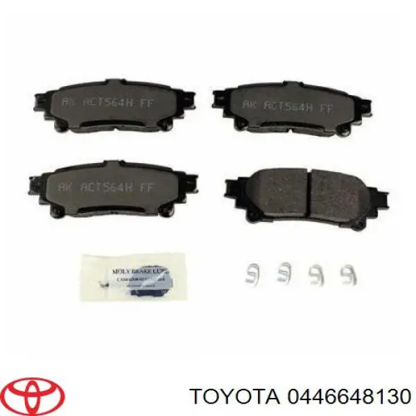 0446648130 Toyota pastillas de freno traseras