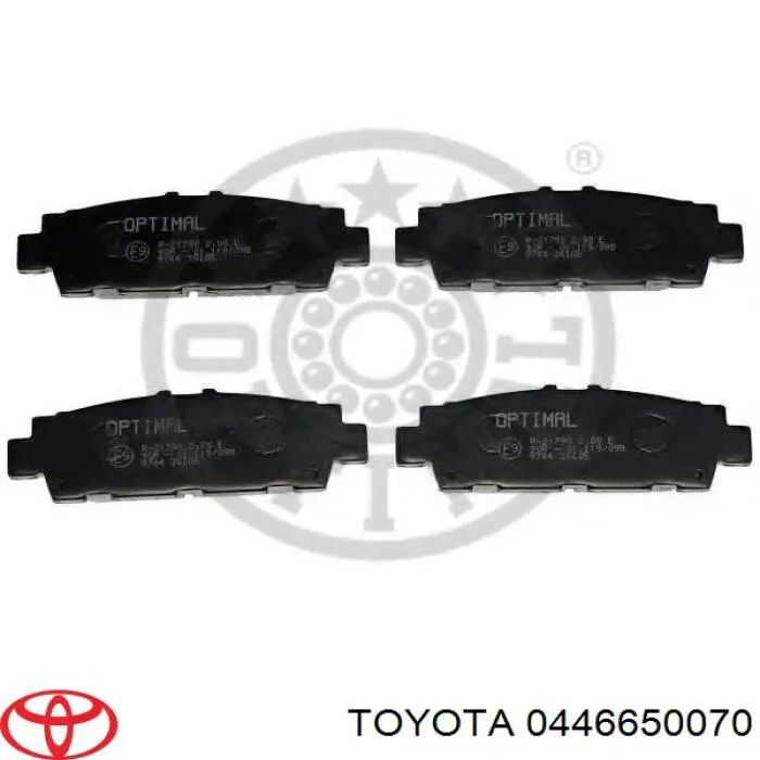 0446650070 Toyota pastillas de freno traseras