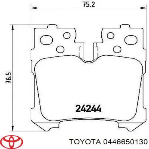 Comprar 0446650130 Toyota Pastillas de freno traseras