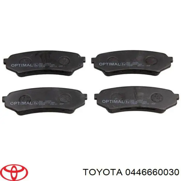 0446660030 Toyota pastillas de freno traseras