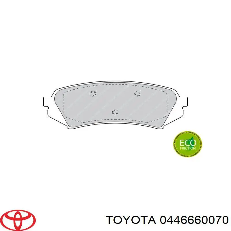Comprar 0446660070 Toyota Pastillas de freno traseras