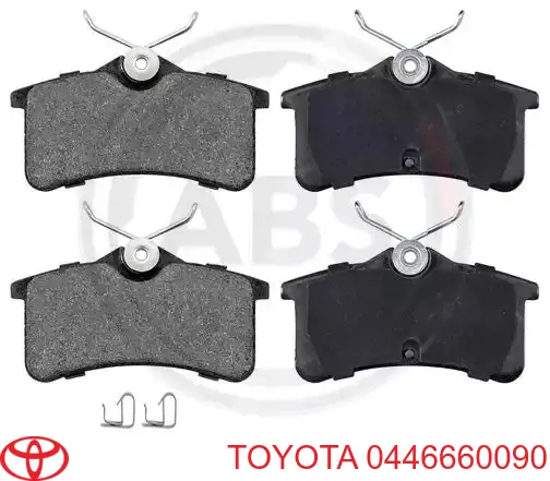 Comprar 0446660090 Toyota Pastillas de freno traseras