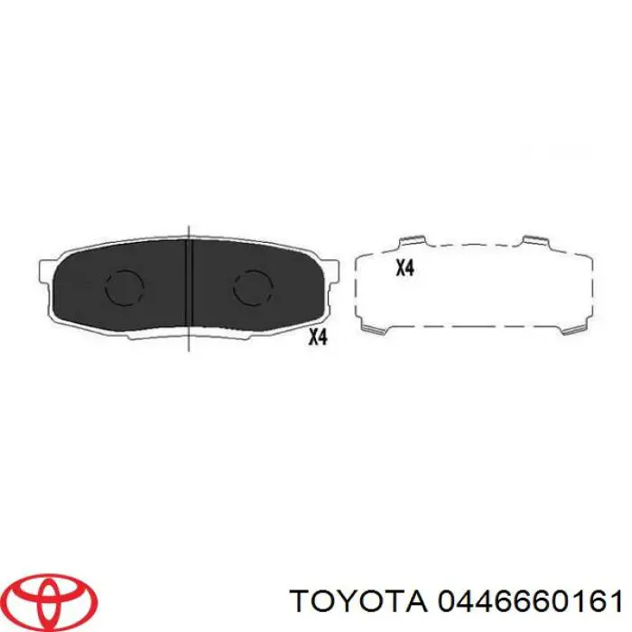 0446660161 Toyota Pastillas freno traseras