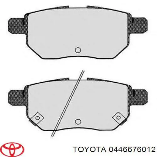 Pastillas traseras Toyota 0446676012