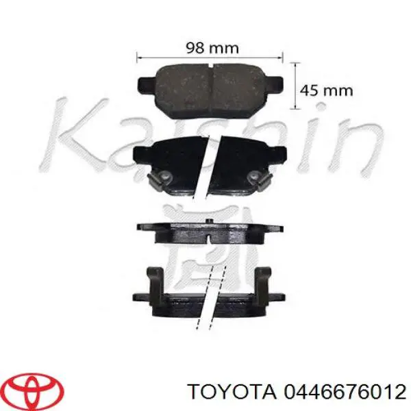 Pastillas traseras de freno Toyota 0446676012 precio, desde 24,56 EUR