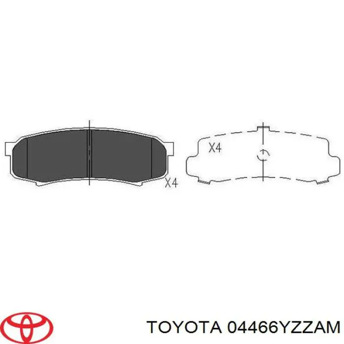 Comprar 04466YZZAM Toyota Pastillas de freno traseras