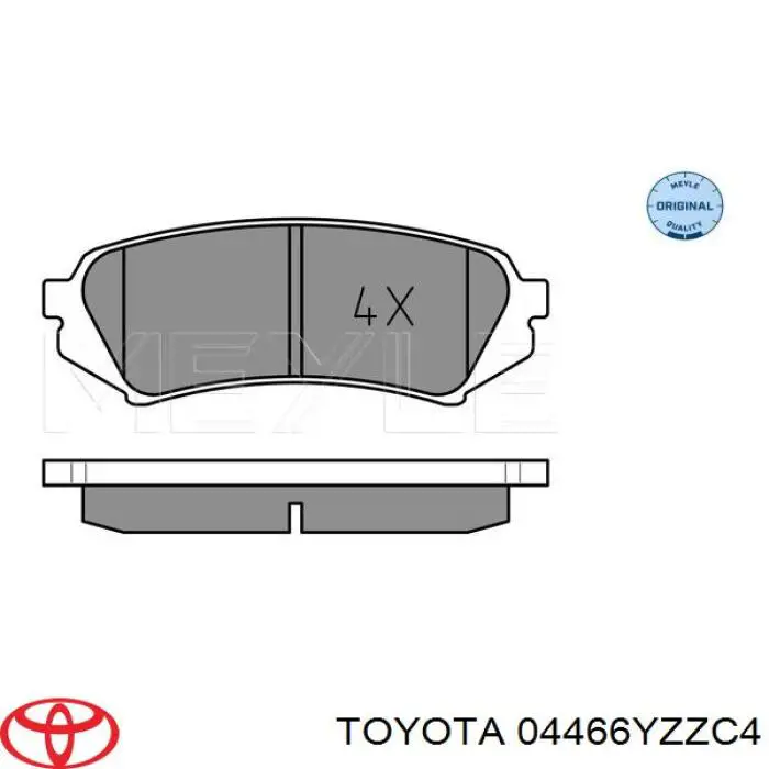 Pastillas traseras de freno Toyota 04466YZZC4 precio, desde 19,15 EUR