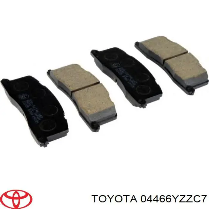 04466YZZC7 Toyota pastillas de freno traseras