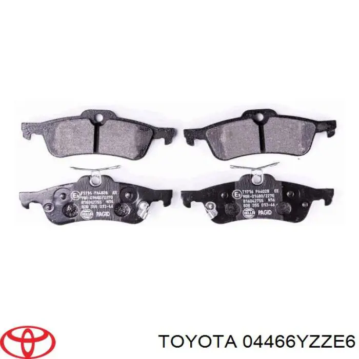 Comprar 04466YZZE6 Toyota Pastillas de freno traseras