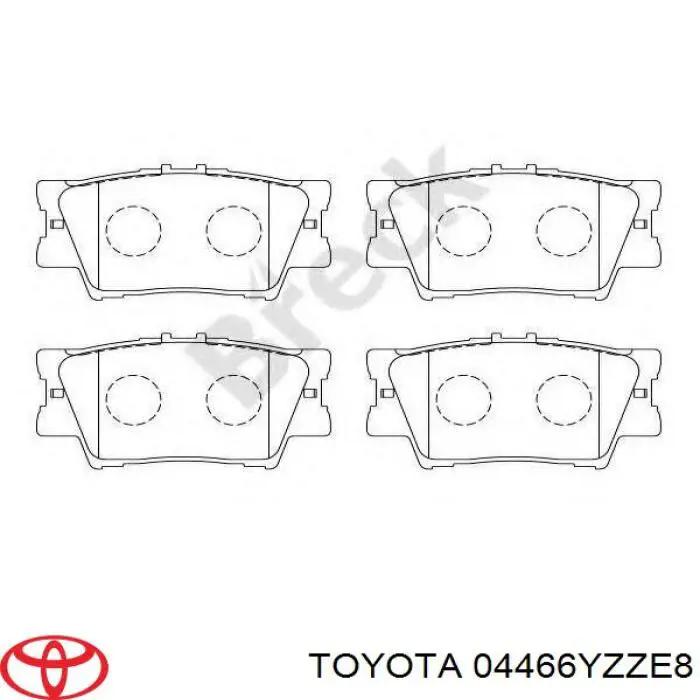 Comprar 04466YZZE8 Toyota Pastillas de freno traseras