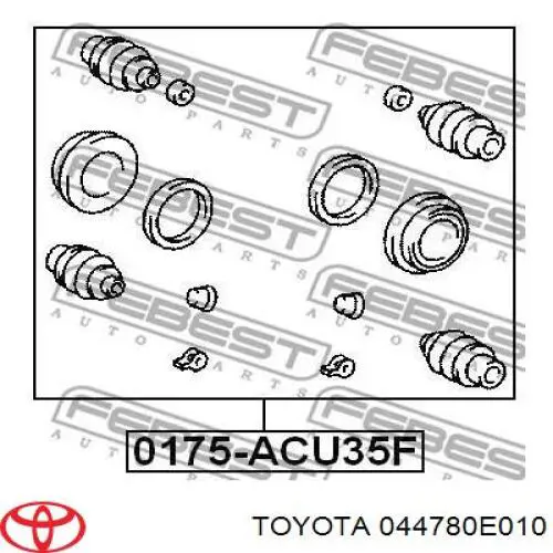 044780E010 Toyota Kit de reparación de pinzas