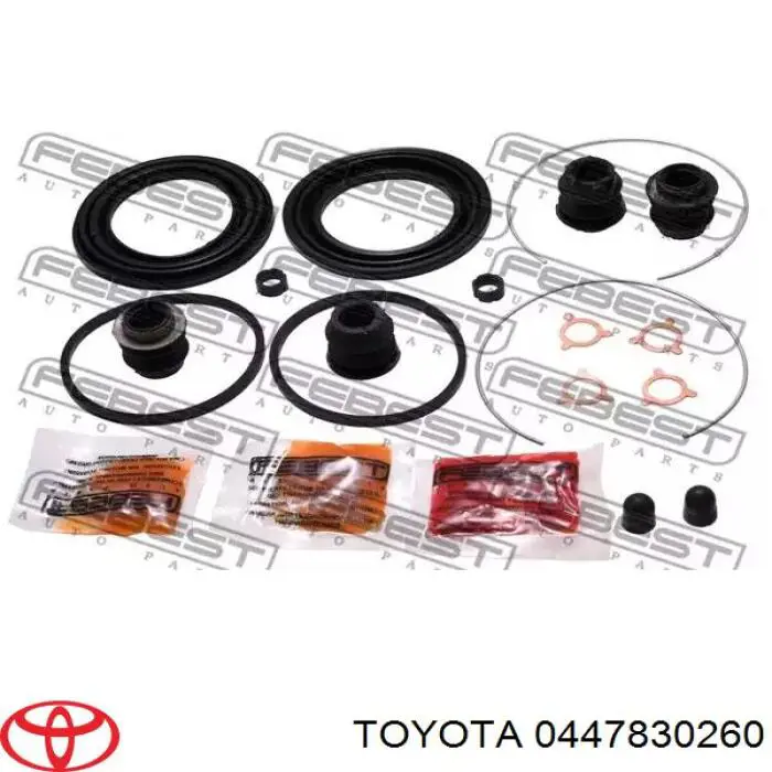 0447830040 Toyota juego de reparación, pinza de freno delantero