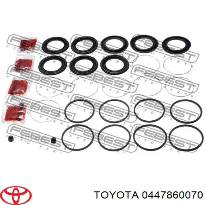 0447860070 Toyota juego de reparación, pinza de freno delantero