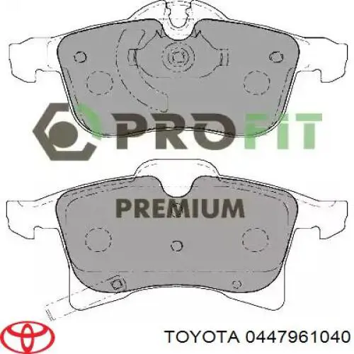 447961040 Toyota juego de reparación, pinza de freno trasero