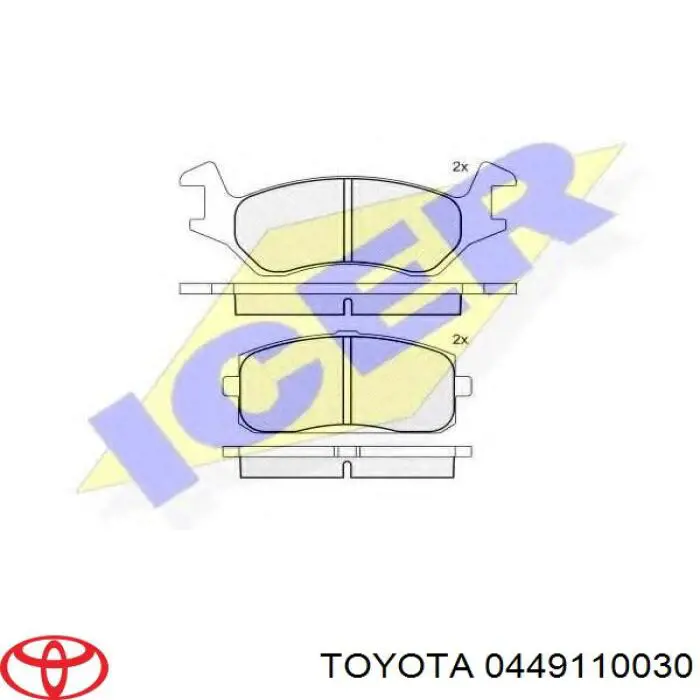 0449110030 Toyota pastillas de freno delanteras