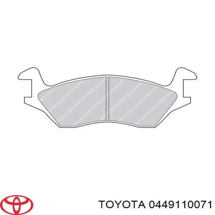 0449110071 Toyota pastillas de freno delanteras