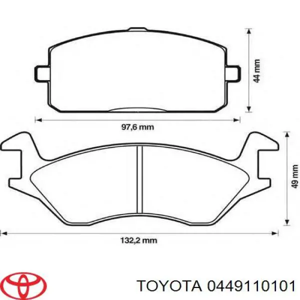 0449110101 Toyota pastillas de freno delanteras