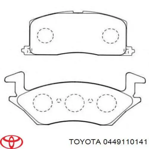 0449110141 Toyota pastillas de freno delanteras