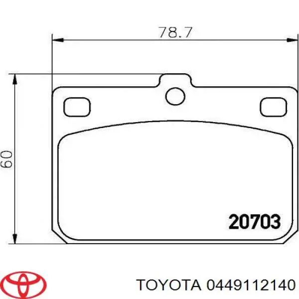 0449112140 Toyota pastillas de freno delanteras