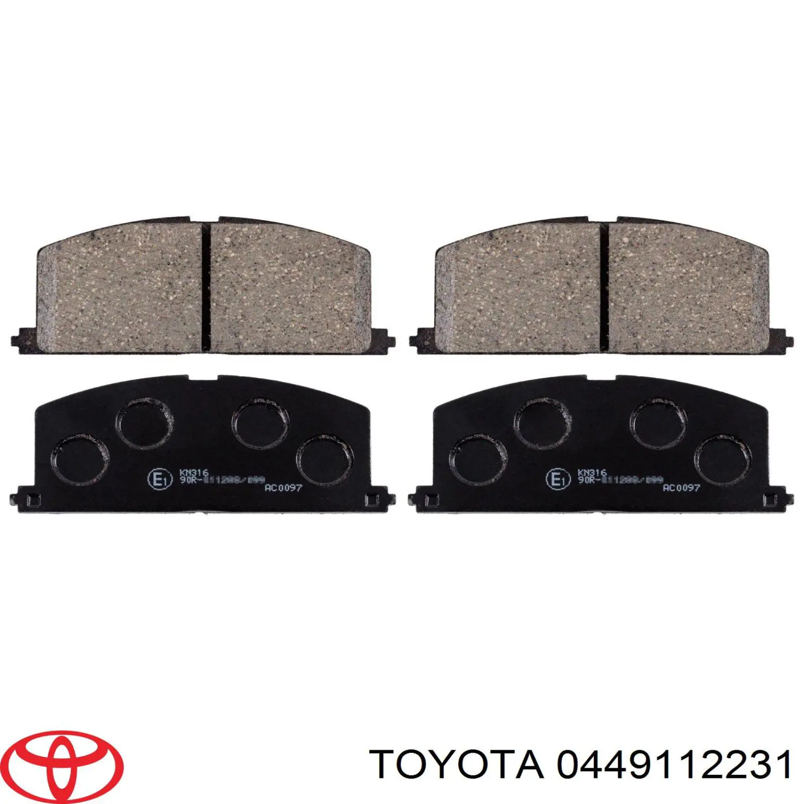 0449112231 Toyota pastillas de freno delanteras