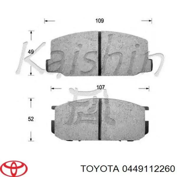 Pastillas freno delanteras Toyota 0449112260 precio, desde 27,50 EUR