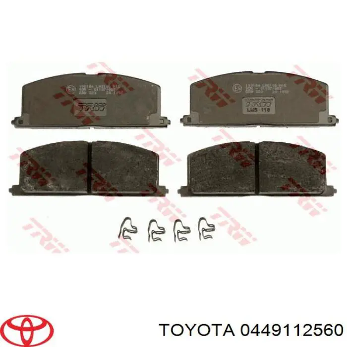 0449112560 Toyota pastillas de freno delanteras