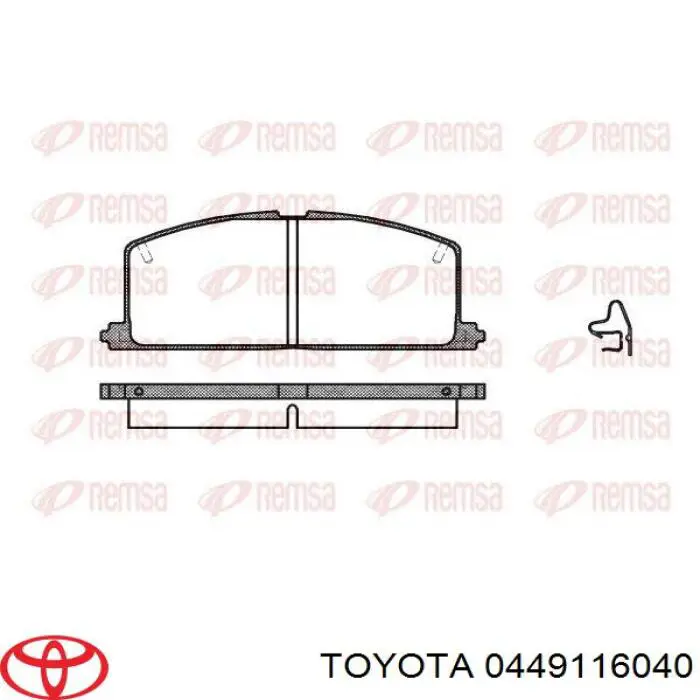 0449116040 Toyota pastillas de freno delanteras