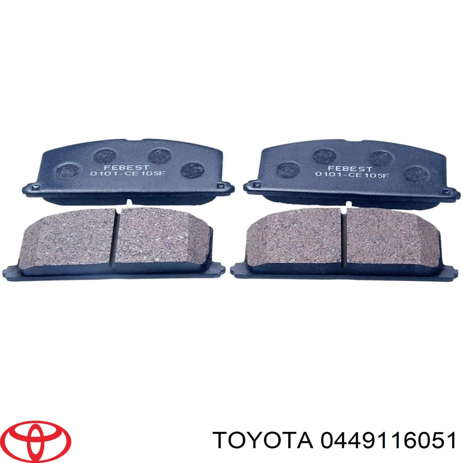 0449116051 Toyota pastillas de freno delanteras