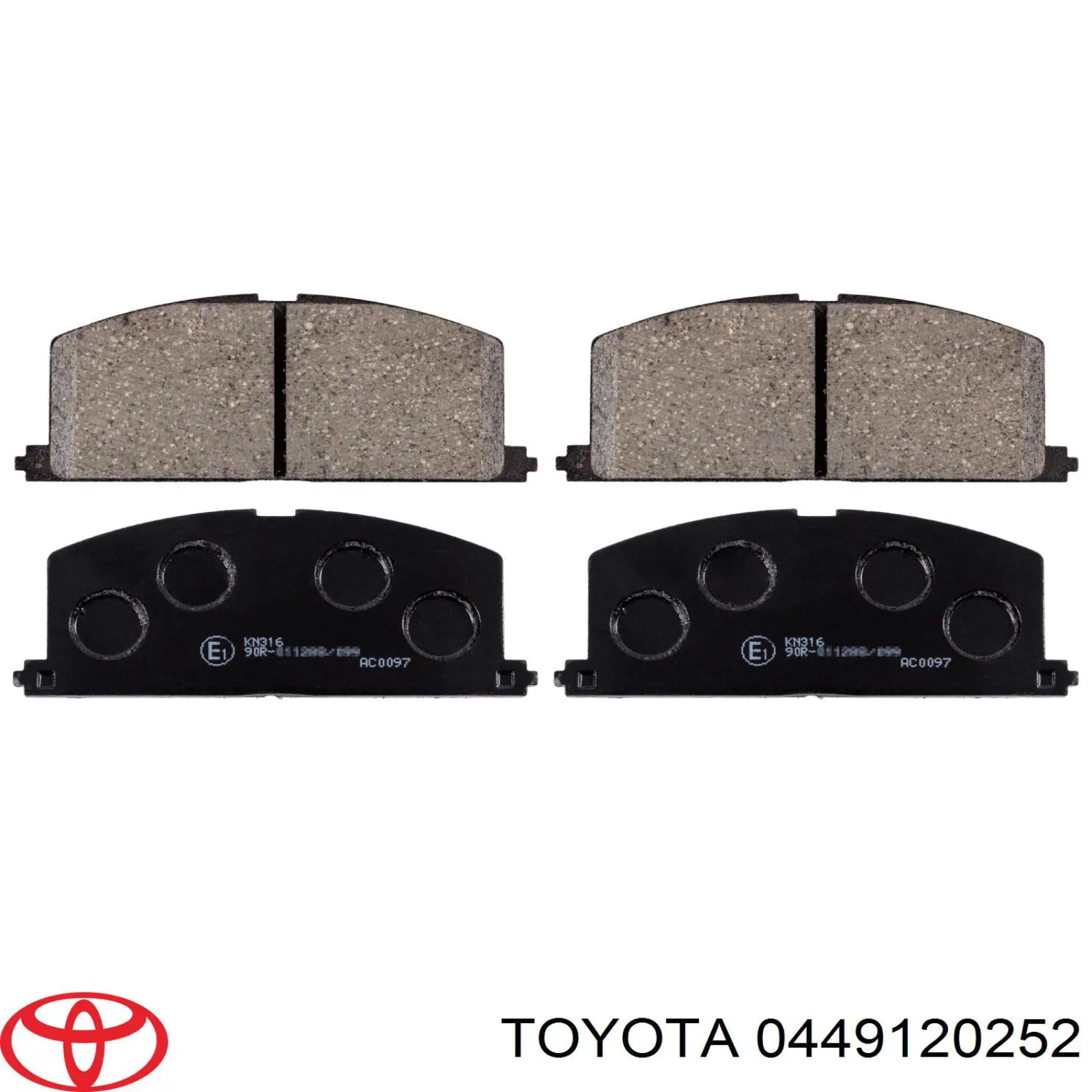 0449120252 Toyota pastillas de freno delanteras