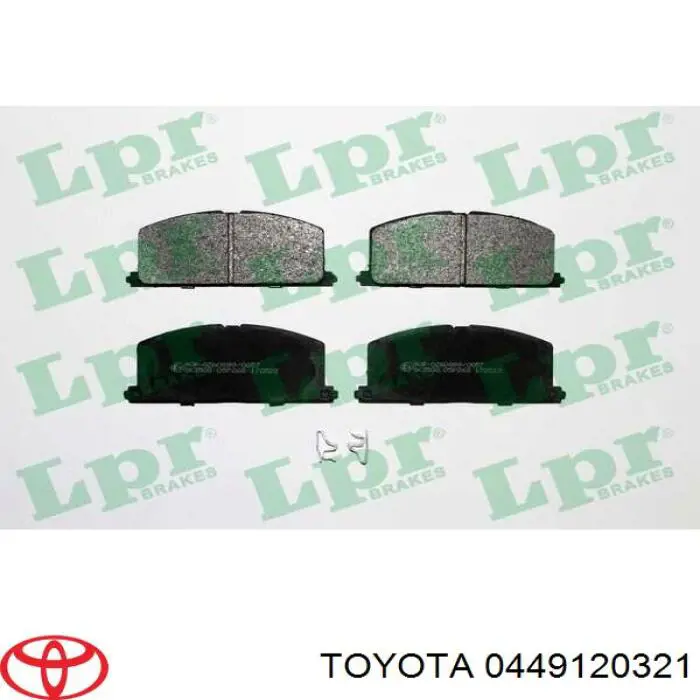 0449120321 Toyota pastillas de freno delanteras