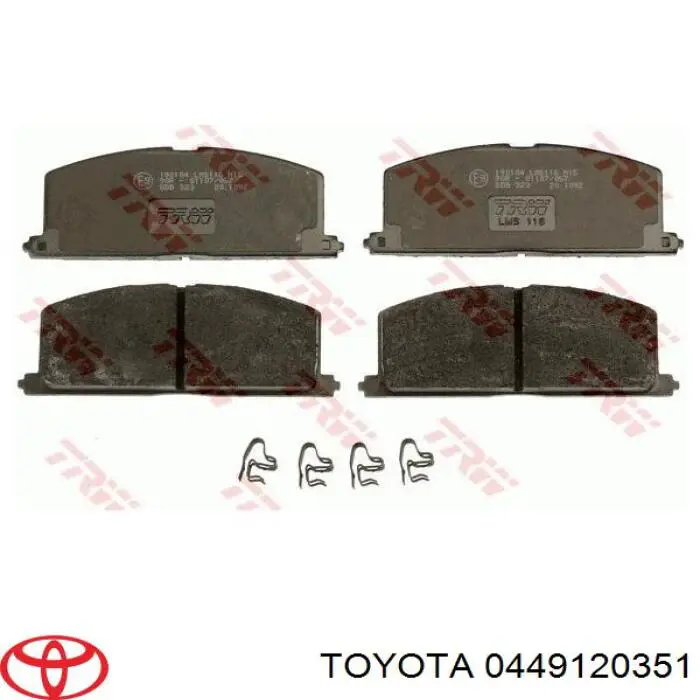 0449120351 Toyota pastillas de freno delanteras