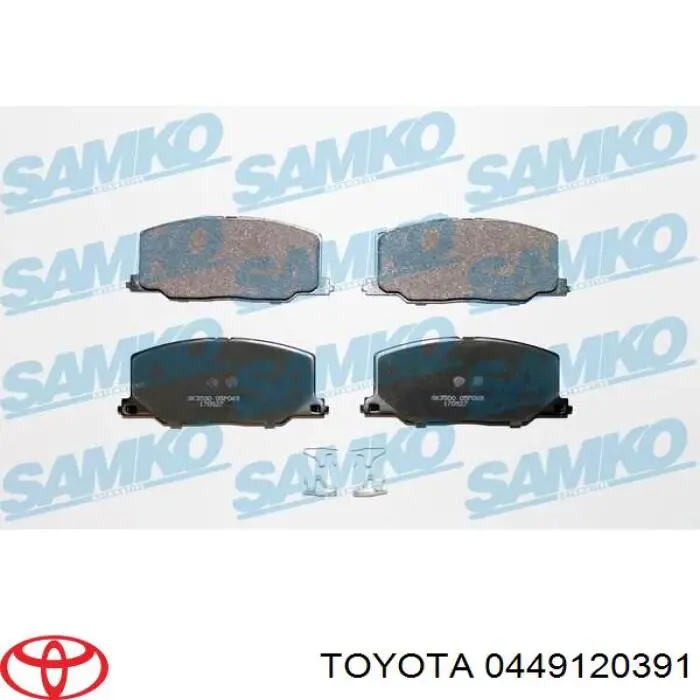 0449120391 Toyota pastillas de freno delanteras