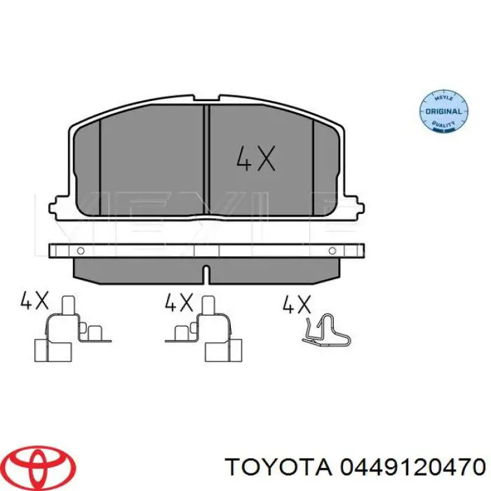 0449120470 Toyota pastillas de freno delanteras