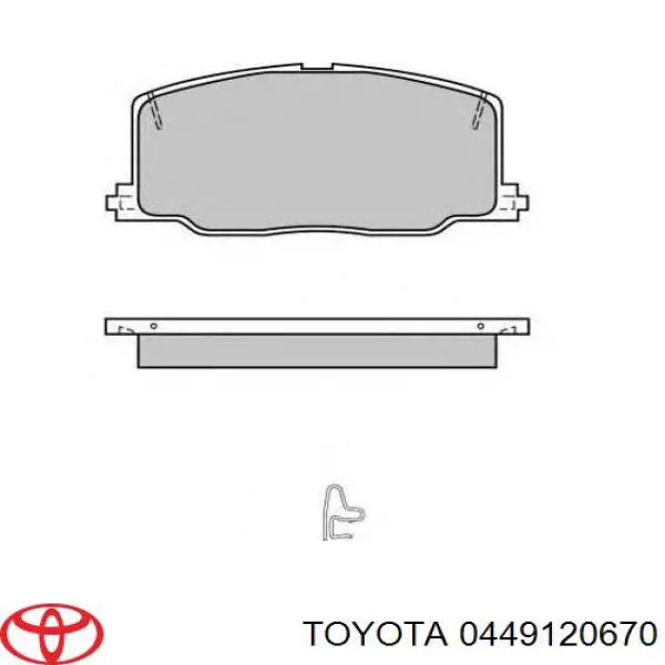 0449120670 Toyota pastillas de freno delanteras