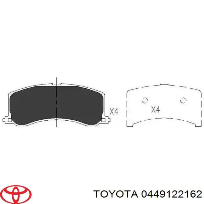 Pastillas de freno delanteras Toyota 0446522140
