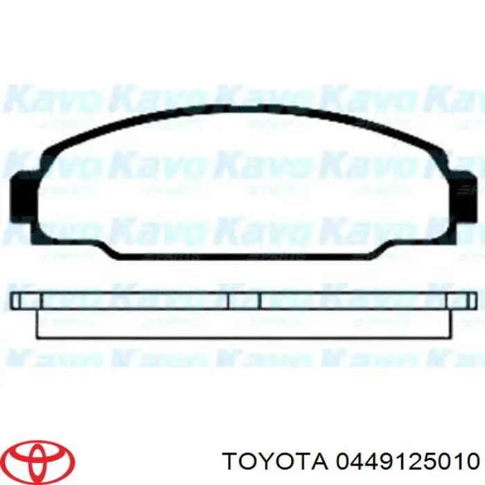 0449125010 Toyota pastillas de freno delanteras