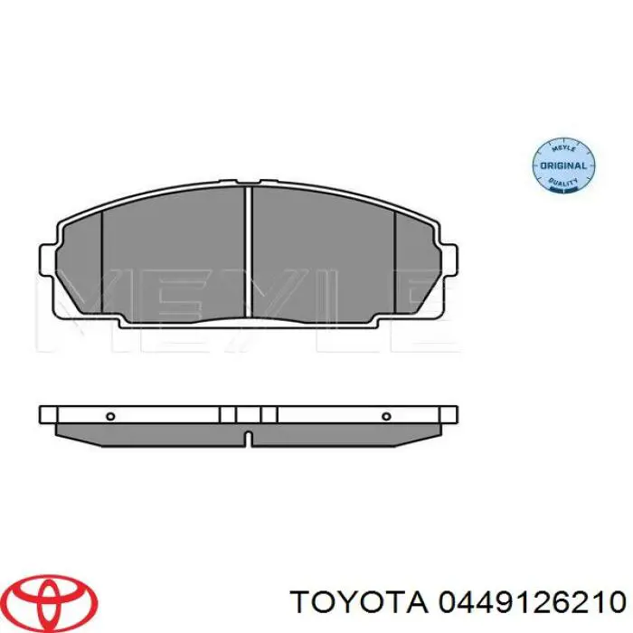 0449126210 Toyota pastillas de freno delanteras