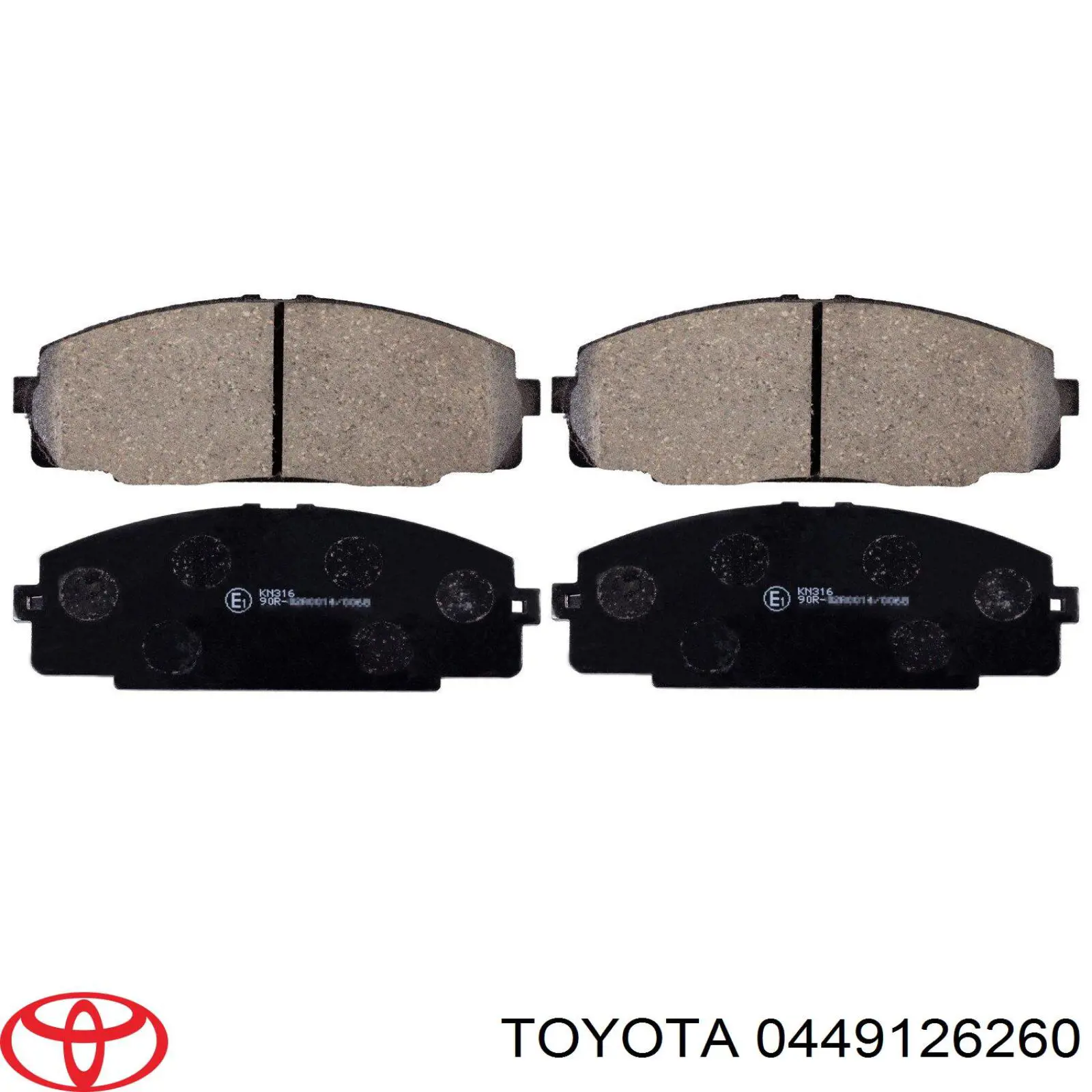 0449126260 Toyota pastillas de freno delanteras