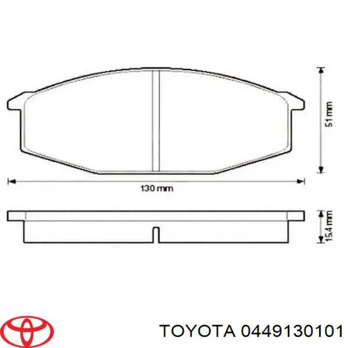 0449130101 Toyota pastillas de freno delanteras