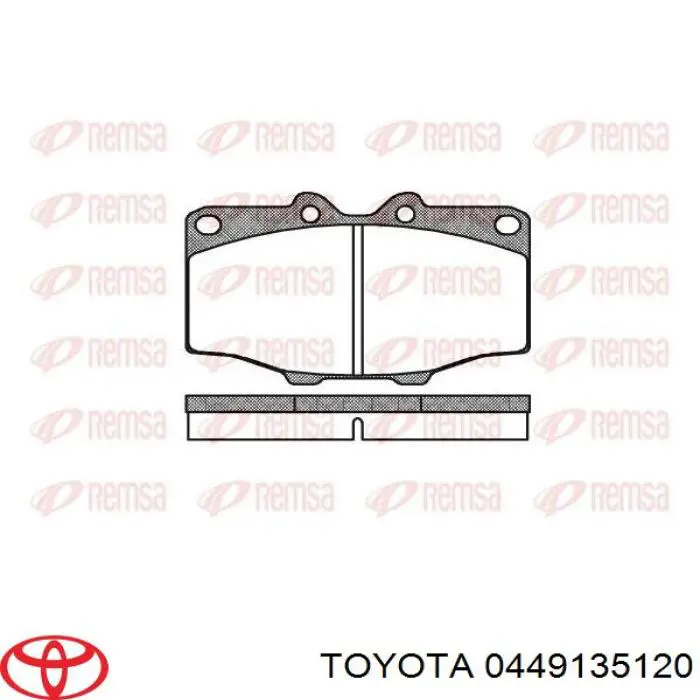 0449135120 Toyota pastillas de freno delanteras