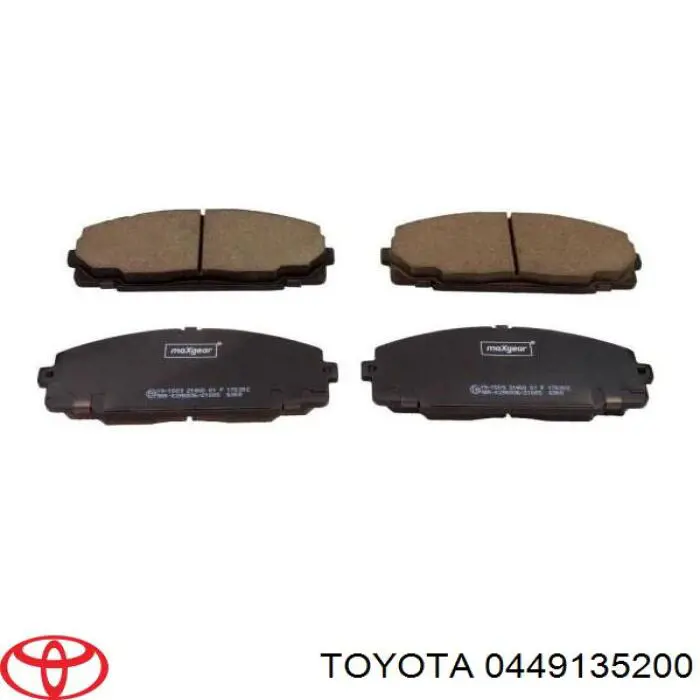 Comprar 0449135200 Toyota Pastillas delanteras de freno