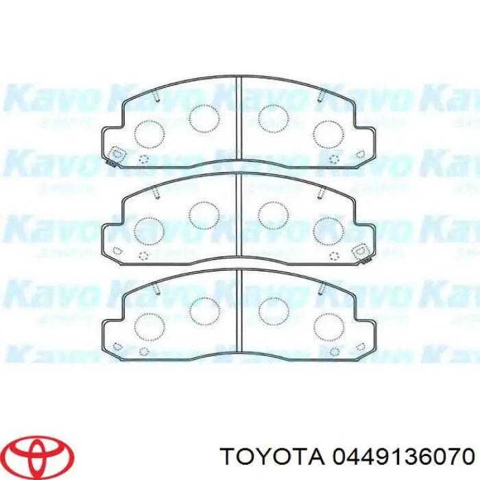 0449136070 Toyota pastillas de freno delanteras