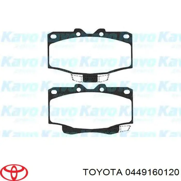 0449160120 Toyota pastillas de freno delanteras