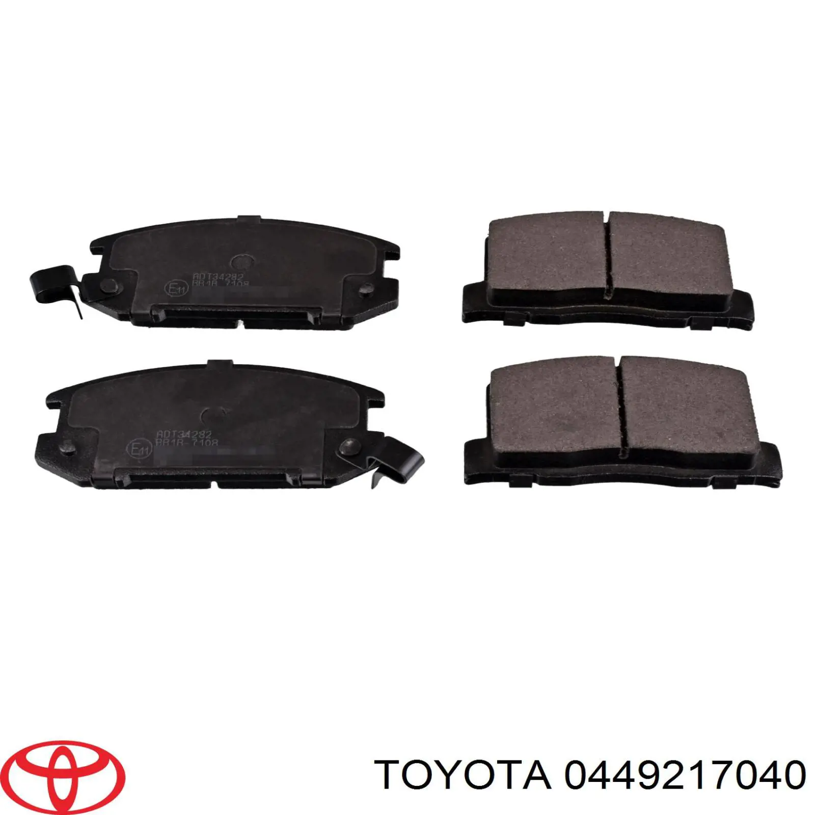 0449217040 Toyota pastillas de freno traseras