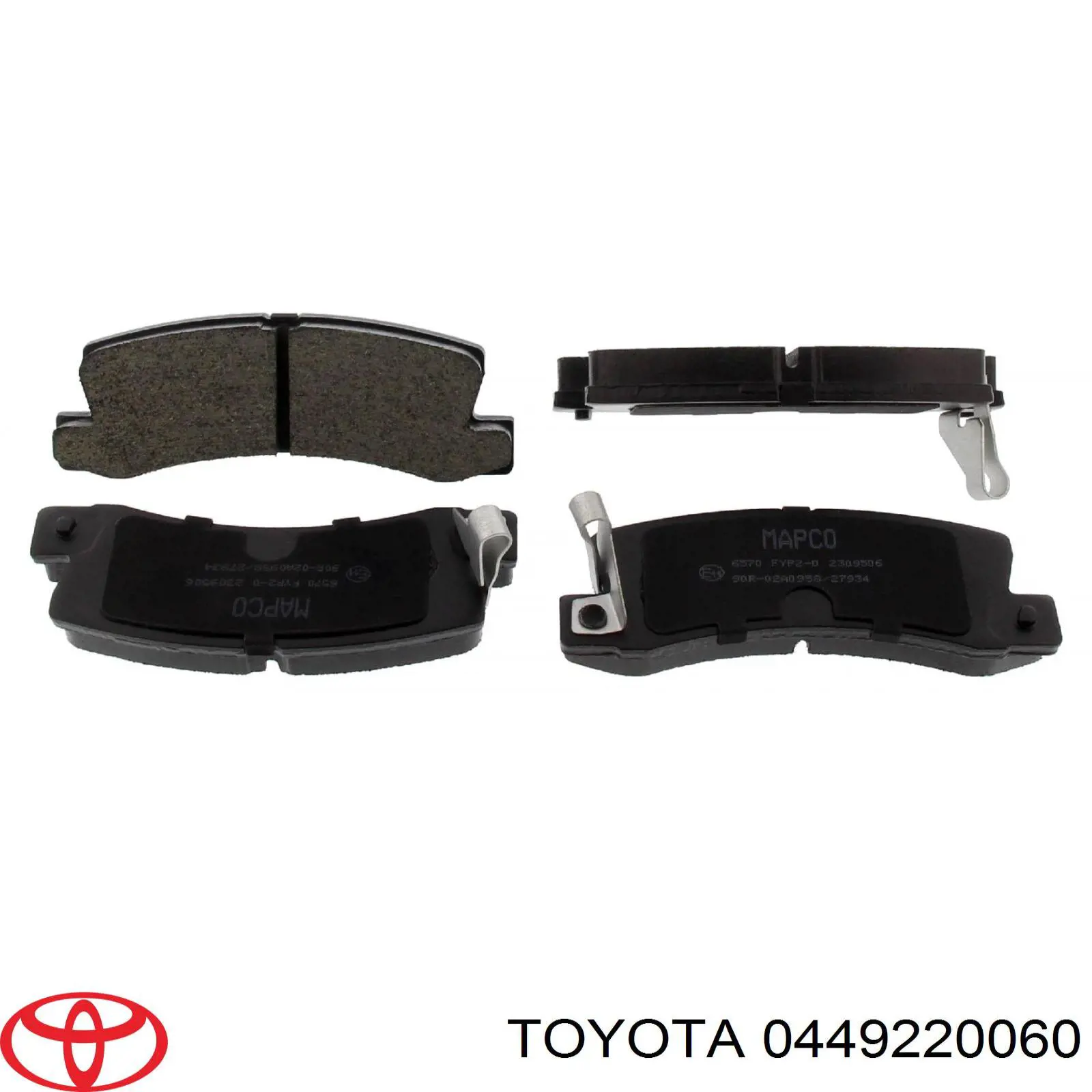 0449220060 Toyota pastillas de freno traseras