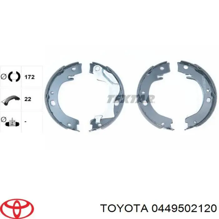 Comprar 0449502120 Toyota Zapatas de freno